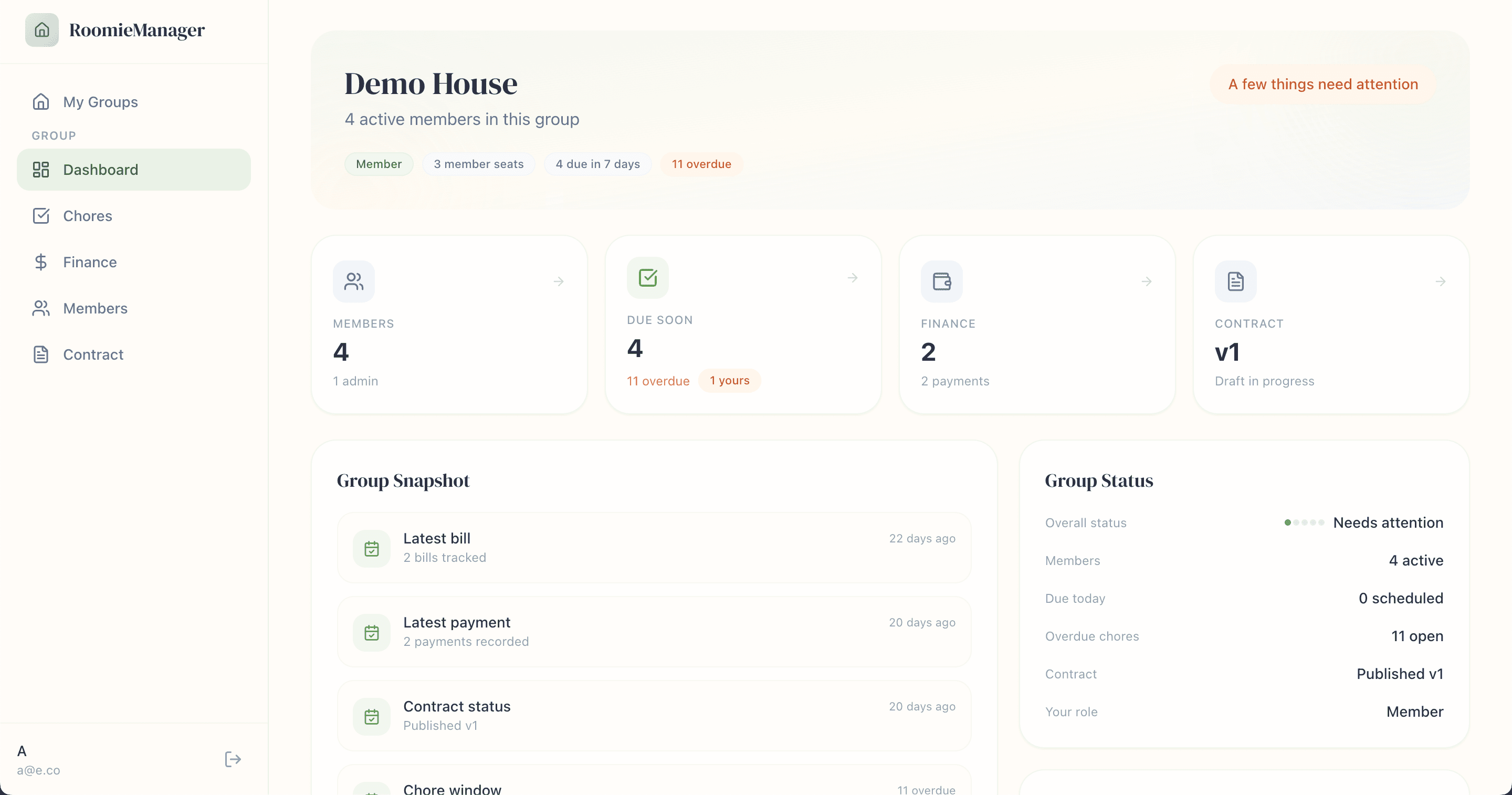 RoomieManager screenshot